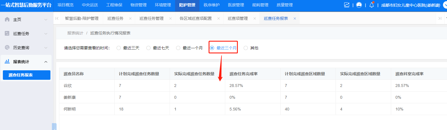 4-4-3-1:巡查任务报表查询界面图