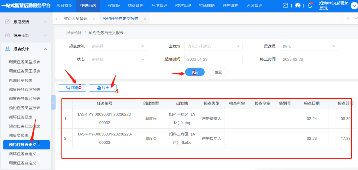 4-6-11:预约任务自定义报表界面图(图1)